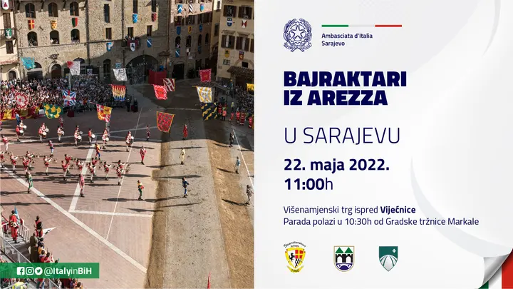 Gli Sbandieratori di Arezzo in Sarajevo, image 2 of 10