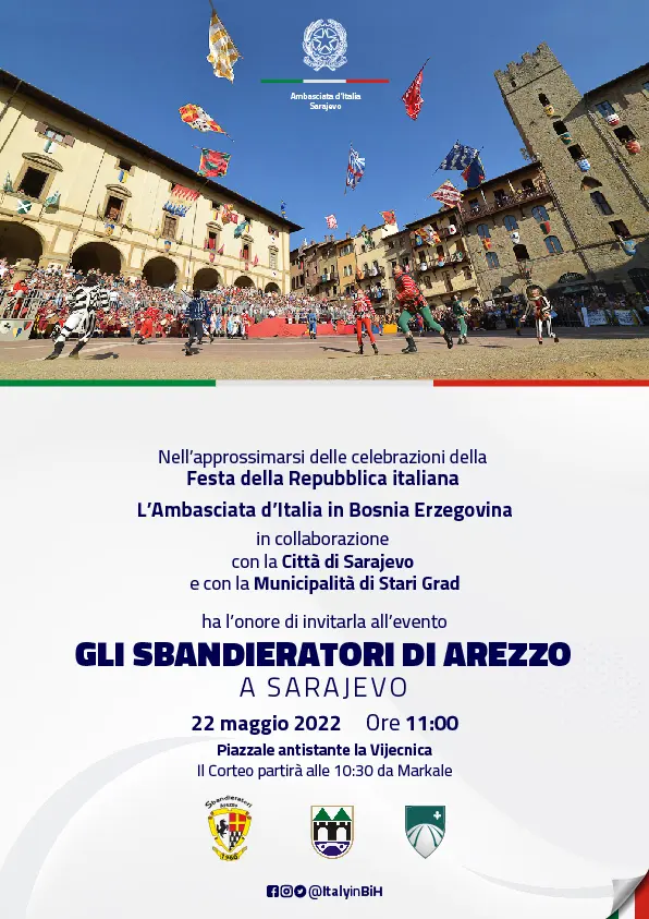 Gli Sbandieratori di Arezzo in Sarajevo, image 4 of 10
