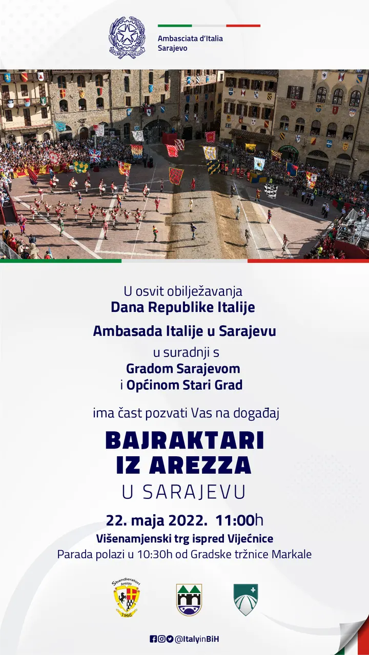 Gli Sbandieratori di Arezzo in Sarajevo, image 9 of 10